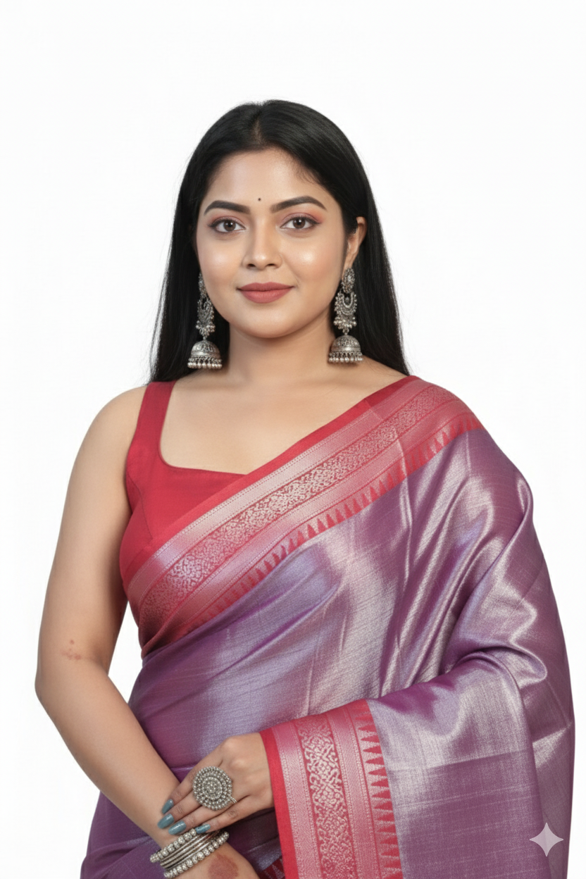 Tissue saree - Image 3